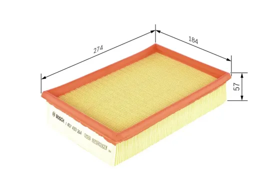 Luftfilter BOSCH 1 457 433 264 Bild Luftfilter BOSCH 1 457 433 264