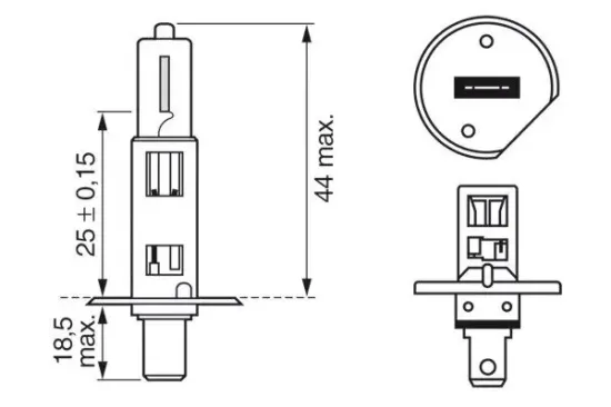 Glühlampe, Fernscheinwerfer 12 V 55 W H1 BOSCH 1 987 302 015 Bild Glühlampe, Fernscheinwerfer 12 V 55 W H1 BOSCH 1 987 302 015