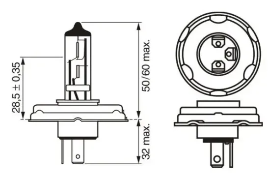 Glühlampe, Fernscheinwerfer 12 V 45/40 W R2 (Bilux) BOSCH 1 987 302 021 Bild Glühlampe, Fernscheinwerfer 12 V 45/40 W R2 (Bilux) BOSCH 1 987 302 021