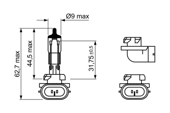 Glühlampe, Nebelscheinwerfer 12 V 27 W H27W/2 BOSCH 1 987 302 025 Bild Glühlampe, Nebelscheinwerfer 12 V 27 W H27W/2 BOSCH 1 987 302 025