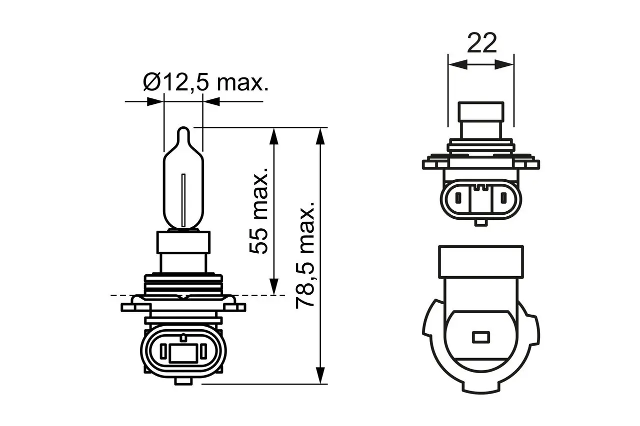 Glühlampe, Fernscheinwerfer 12 V 55 W HIR2 BOSCH 1 987 301 039