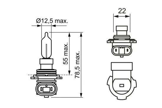 Glühlampe, Fernscheinwerfer 12 V 55 W HIR2 BOSCH 1 987 302 027 Bild Glühlampe, Fernscheinwerfer 12 V 55 W HIR2 BOSCH 1 987 302 027