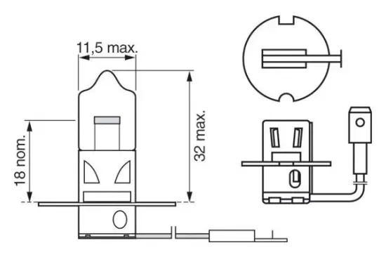 Glühlampe, Fernscheinwerfer 12 V 55 W H3 BOSCH 1 987 302 031 Bild Glühlampe, Fernscheinwerfer 12 V 55 W H3 BOSCH 1 987 302 031