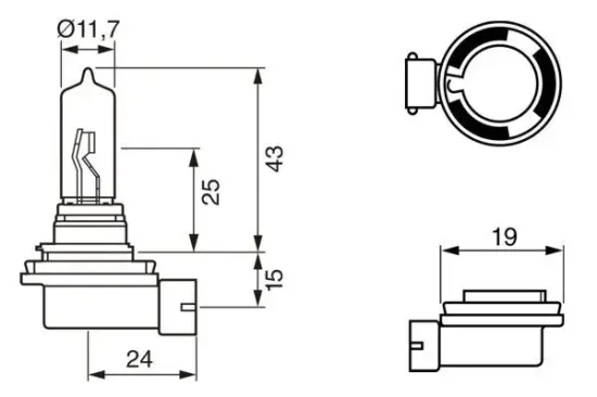 Glühlampe, Fernscheinwerfer 12 V 65 W H9 BOSCH 1 987 302 082 Bild Glühlampe, Fernscheinwerfer 12 V 65 W H9 BOSCH 1 987 302 082