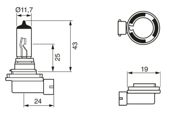 Glühlampe, Fernscheinwerfer 12 V 55 W H11 BOSCH 1 987 302 084 Bild Glühlampe, Fernscheinwerfer 12 V 55 W H11 BOSCH 1 987 302 084