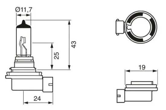 Glühlampe, Fernscheinwerfer 12 V 55 W H11 BOSCH 1 987 301 339 Bild Glühlampe, Fernscheinwerfer 12 V 55 W H11 BOSCH 1 987 301 339