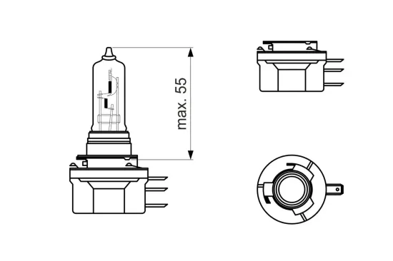 Glühlampe, Fernscheinwerfer 12 V 15/55 W H15 BOSCH 1 987 302 088 Bild Glühlampe, Fernscheinwerfer 12 V 15/55 W H15 BOSCH 1 987 302 088