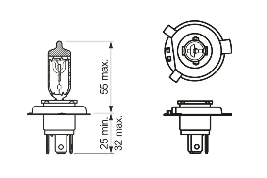 Glühlampe, Hauptscheinwerfer 12 V 35 W HS1 BOSCH 1 987 302 104 Bild Glühlampe, Hauptscheinwerfer 12 V 35 W HS1 BOSCH 1 987 302 104