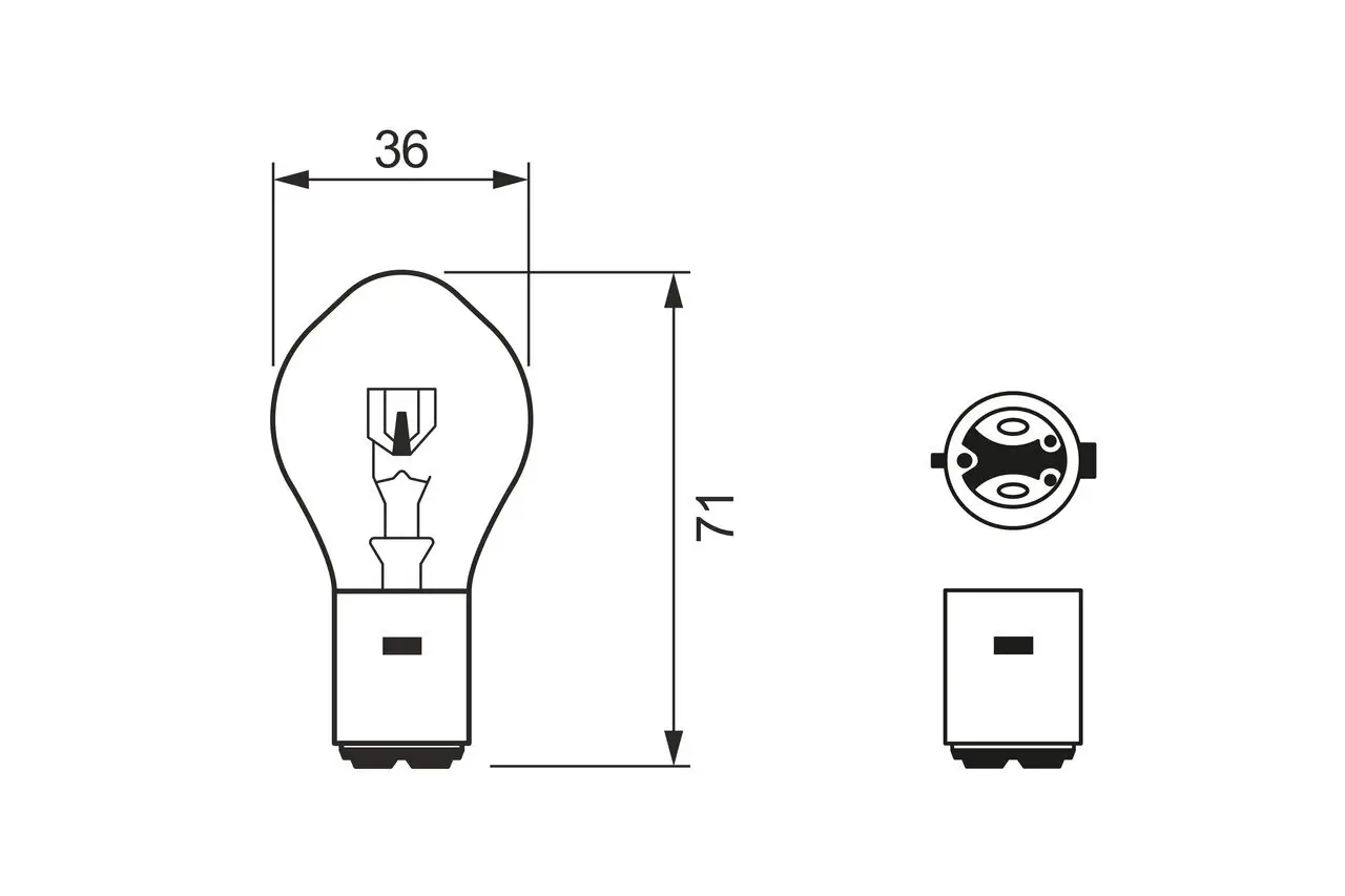 Glühlampe, Hauptscheinwerfer 12 V 25/25 W S1 BOSCH 1 987 302 106 Bild Glühlampe, Hauptscheinwerfer 12 V 25/25 W S1 BOSCH 1 987 302 106