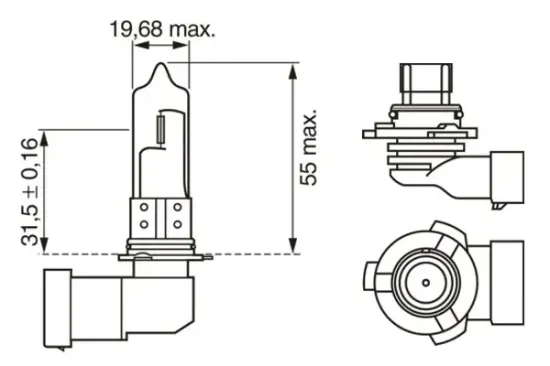 Glühlampe, Fernscheinwerfer 12 V 60 W HB3 BOSCH 1 987 301 131 Bild Glühlampe, Fernscheinwerfer 12 V 60 W HB3 BOSCH 1 987 301 131