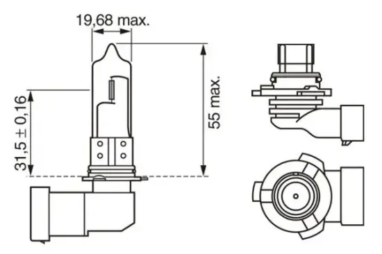 Glühlampe, Fernscheinwerfer 12 V 60 W HB3 BOSCH 1 987 302 152 Bild Glühlampe, Fernscheinwerfer 12 V 60 W HB3 BOSCH 1 987 302 152