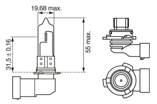 Glühlampe, Fernscheinwerfer 12 V 51 W HB4 BOSCH 1 987 301 063 Bild Glühlampe, Fernscheinwerfer 12 V 51 W HB4 BOSCH 1 987 301 063