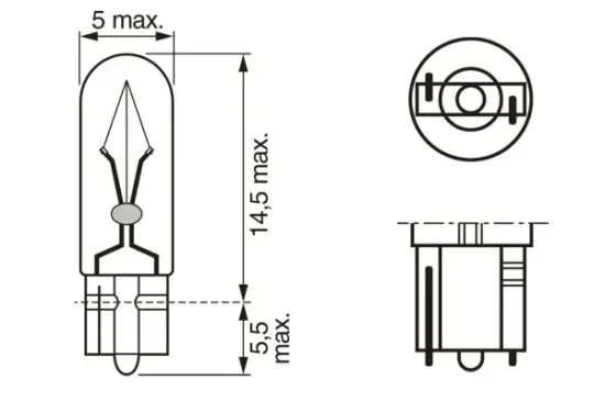 Glühlampe, Innenraumleuchte 12 V 1,2 W BOSCH 1 987 302 208 Bild Glühlampe, Innenraumleuchte 12 V 1,2 W BOSCH 1 987 302 208