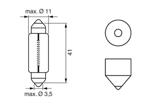 Glühlampe, Innenraumleuchte 12 V 10 W BOSCH 1 987 301 014 Bild Glühlampe, Innenraumleuchte 12 V 10 W BOSCH 1 987 301 014