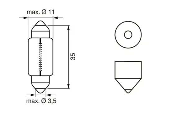 Glühlampe, Kennzeichenleuchte 12 V 5 W C5W BOSCH 1 987 302 211 Bild Glühlampe, Kennzeichenleuchte 12 V 5 W C5W BOSCH 1 987 302 211