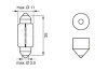 Glühlampe, Kennzeichenleuchte 12 V 5 W C5W BOSCH 1 987 302 281 Bild Glühlampe, Kennzeichenleuchte 12 V 5 W C5W BOSCH 1 987 302 281