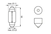 Glühlampe, Kennzeichenleuchte 12 V 5 W C5W BOSCH 1 987 302 281