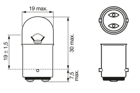 Glühlampe, Blinkleuchte 12 V 5 W R5W BOSCH 1 987 302 237 Bild Glühlampe, Blinkleuchte 12 V 5 W R5W BOSCH 1 987 302 237