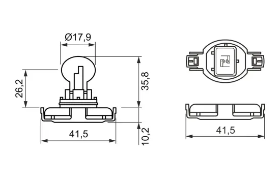 Glühlampe, Nebelscheinwerfer 12 V 24 W PSX24W BOSCH 1 987 302 271 Bild Glühlampe, Nebelscheinwerfer 12 V 24 W PSX24W BOSCH 1 987 302 271