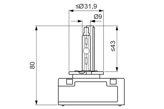 Glühlampe, Fernscheinwerfer 12 V 25 W D5S BOSCH 1 987 302 908 Bild Glühlampe, Fernscheinwerfer 12 V 25 W D5S BOSCH 1 987 302 908