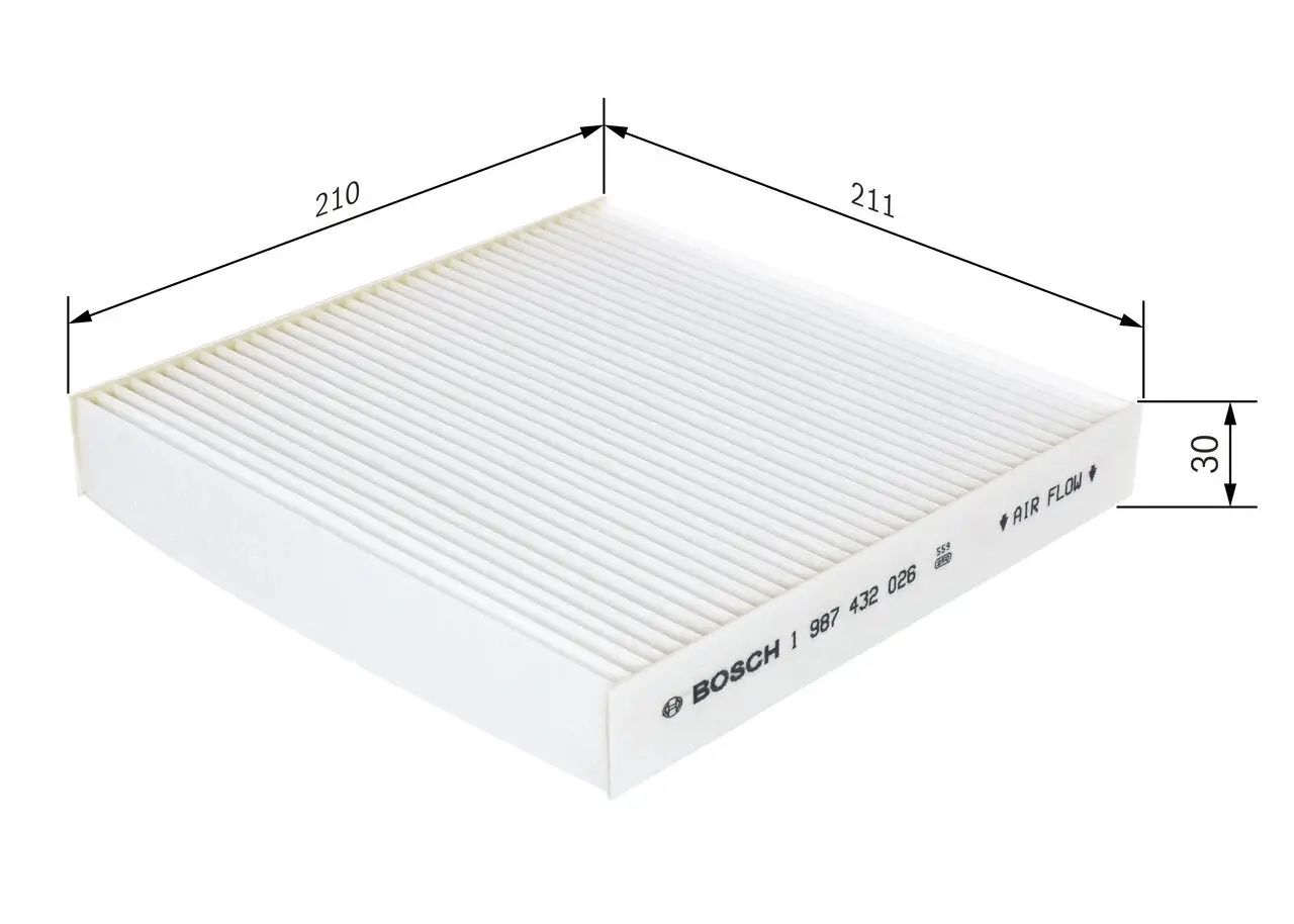 Filter, Innenraumluft BOSCH 1 987 432 026 Bild Filter, Innenraumluft BOSCH 1 987 432 026