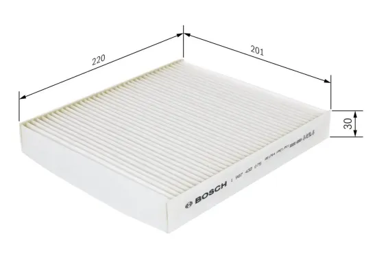 Filter, Innenraumluft BOSCH 1 987 432 075 Bild Filter, Innenraumluft BOSCH 1 987 432 075