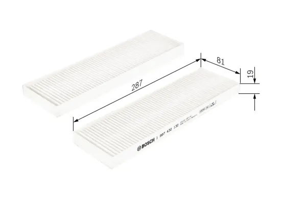 Filter, Innenraumluft BOSCH 1 987 432 132 Bild Filter, Innenraumluft BOSCH 1 987 432 132