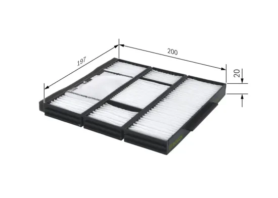Filter, Innenraumluft BOSCH 1 987 432 155 Bild Filter, Innenraumluft BOSCH 1 987 432 155