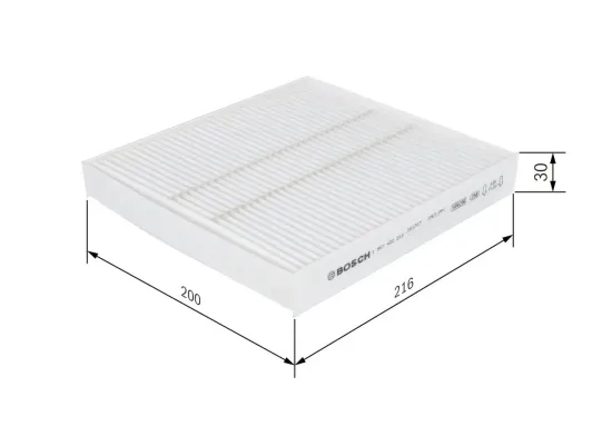 Filter, Innenraumluft BOSCH 1 987 432 216 Bild Filter, Innenraumluft BOSCH 1 987 432 216