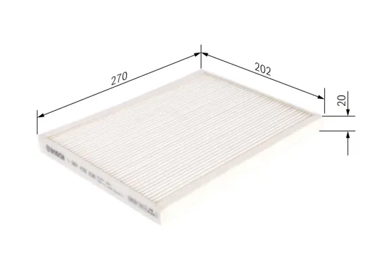 Filter, Innenraumluft BOSCH 1 987 432 236 Bild Filter, Innenraumluft BOSCH 1 987 432 236