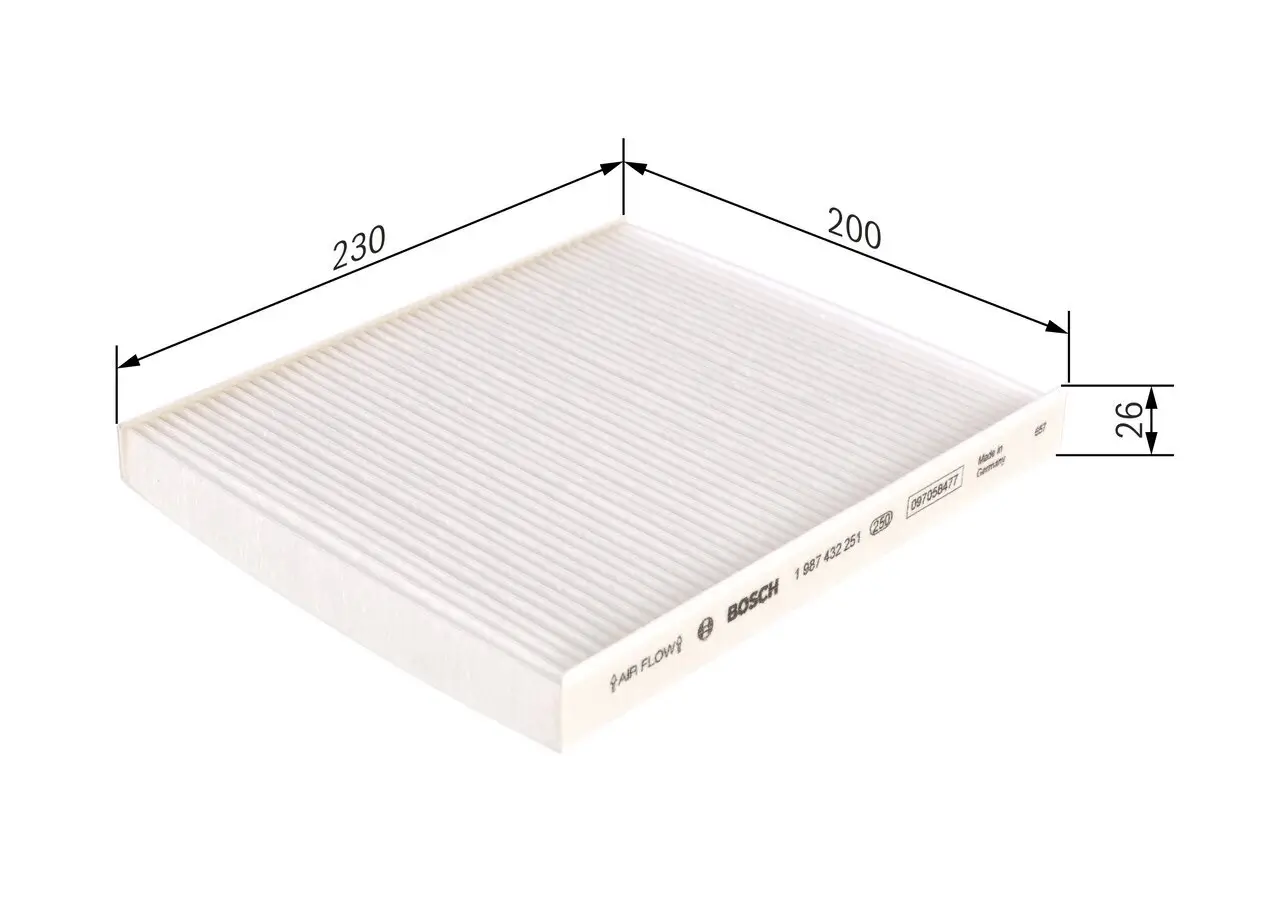 Filter, Innenraumluft BOSCH 1 987 432 251