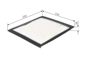 Filter, Innenraumluft BOSCH 1 987 432 263