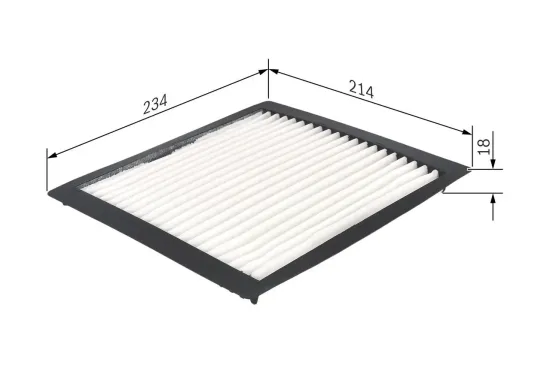 Filter, Innenraumluft BOSCH 1 987 432 263 Bild Filter, Innenraumluft BOSCH 1 987 432 263