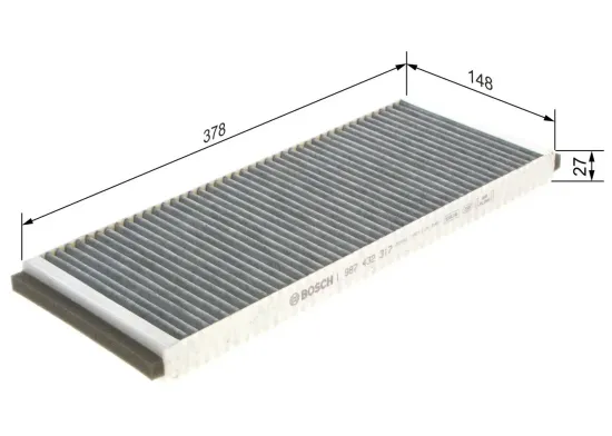 Filter, Innenraumluft BOSCH 1 987 432 317 Bild Filter, Innenraumluft BOSCH 1 987 432 317