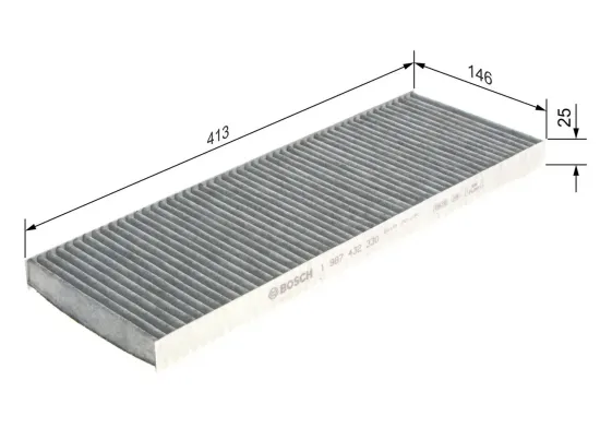 Filter, Innenraumluft BOSCH 1 987 432 330 Bild Filter, Innenraumluft BOSCH 1 987 432 330