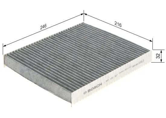 Filter, Innenraumluft BOSCH 1 987 432 357 Bild Filter, Innenraumluft BOSCH 1 987 432 357