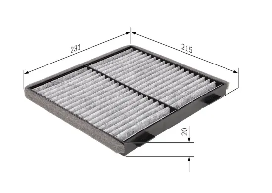 Filter, Innenraumluft BOSCH 1 987 432 363 Bild Filter, Innenraumluft BOSCH 1 987 432 363