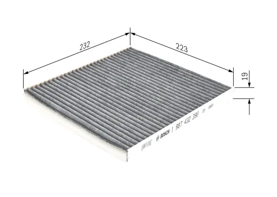 Filter, Innenraumluft BOSCH 1 987 432 390 Bild Filter, Innenraumluft BOSCH 1 987 432 390