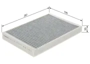 Filter, Innenraumluft BOSCH 1 987 432 405