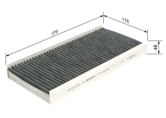 Filter, Innenraumluft BOSCH 1 987 432 406 Bild Filter, Innenraumluft BOSCH 1 987 432 406