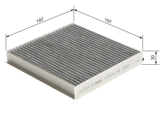 Filter, Innenraumluft BOSCH 1 987 432 568 Bild Filter, Innenraumluft BOSCH 1 987 432 568