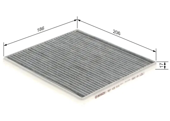 Filter, Innenraumluft BOSCH 1 987 435 516 Bild Filter, Innenraumluft BOSCH 1 987 435 516