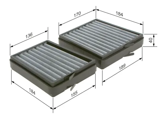 Filter, Innenraumluft BOSCH 1 987 435 536 Bild Filter, Innenraumluft BOSCH 1 987 435 536