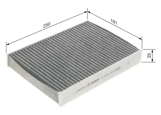 Filter, Innenraumluft BOSCH 1 987 435 562 Bild Filter, Innenraumluft BOSCH 1 987 435 562