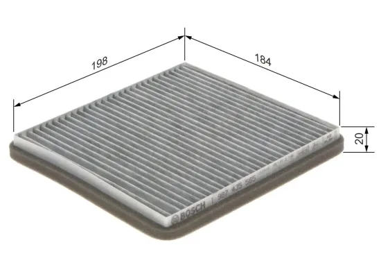 Filter, Innenraumluft BOSCH 1 987 435 565 Bild Filter, Innenraumluft BOSCH 1 987 435 565