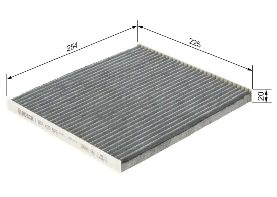 Filter, Innenraumluft BOSCH 1 987 435 572 Bild Filter, Innenraumluft BOSCH 1 987 435 572