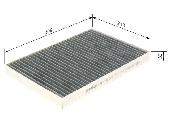 Filter, Innenraumluft BOSCH 1 987 435 577 Bild Filter, Innenraumluft BOSCH 1 987 435 577