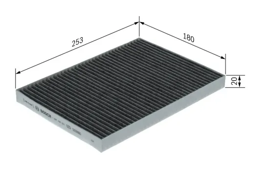 Filter, Innenraumluft BOSCH 1 987 435 621 Bild Filter, Innenraumluft BOSCH 1 987 435 621