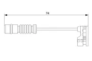 Warnkontakt, Bremsbelagverschleiß BOSCH 1 987 473 008