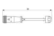 Warnkontakt, Bremsbelagverschleiß BOSCH 1 987 473 038